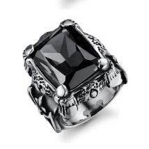 Stylish Titanium Steel Men's Zircon Ring - Trendy Geometric Design 2025 - Buy Center
