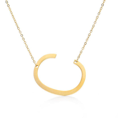 Fabulous Rose Gold Initial Letter Pendant Necklace - Premium K-Gold Design - Buy Center