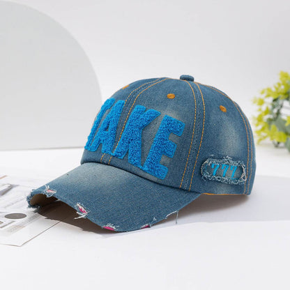 Buycenter Versatile Embroidered Denim Baseball Cap - Sun Protection & Style - Buy Center