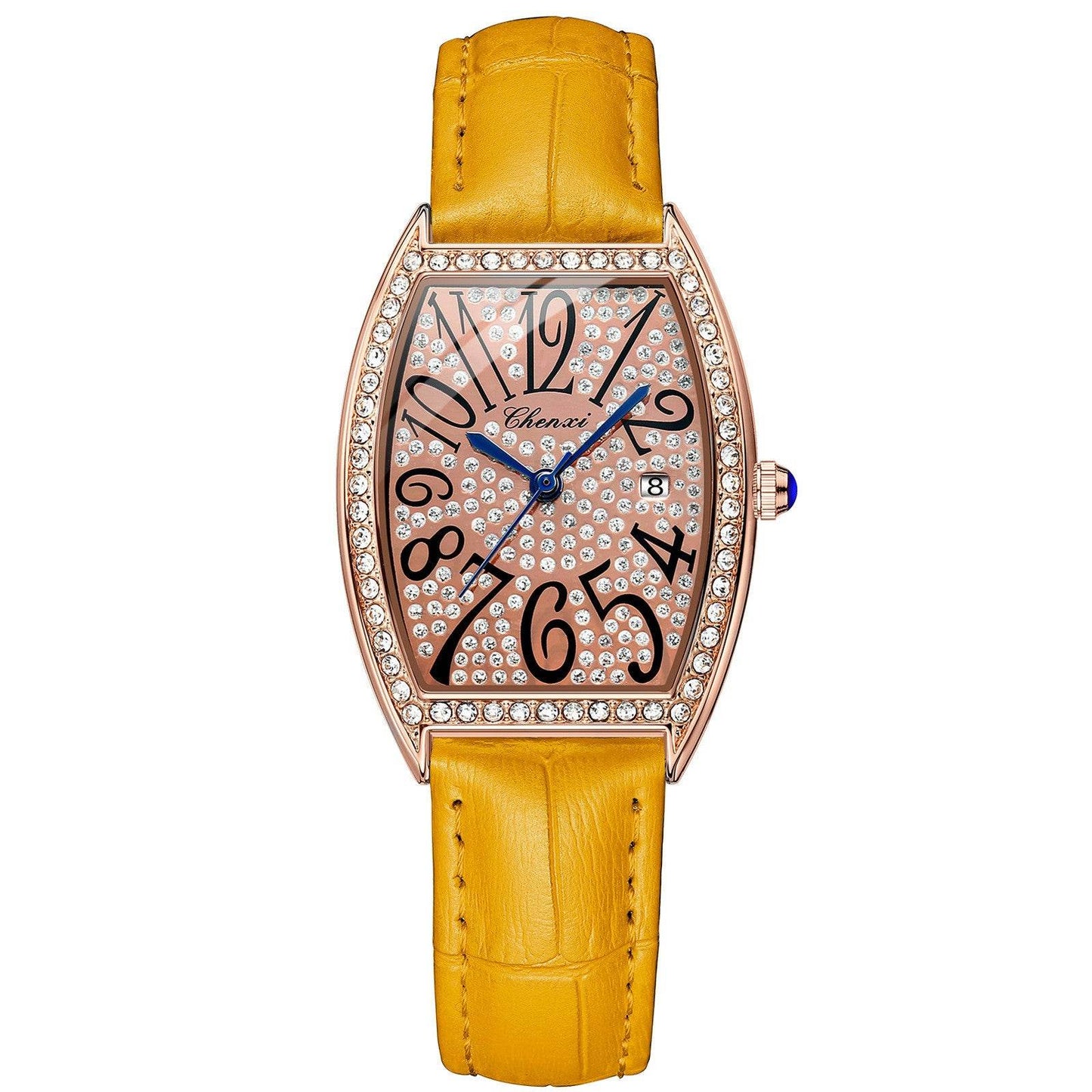 Women's Casual Sports Watch - Solid Steel Band & Blue Hand Design - Buy Center