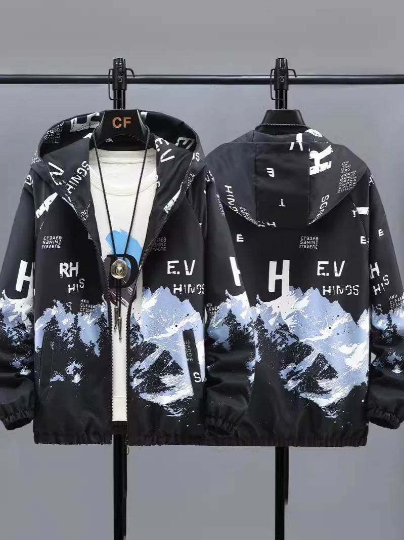 Buycenter Hooded Casual Men's Jacket - Trendy Striped Design in 2025 - Buy Center