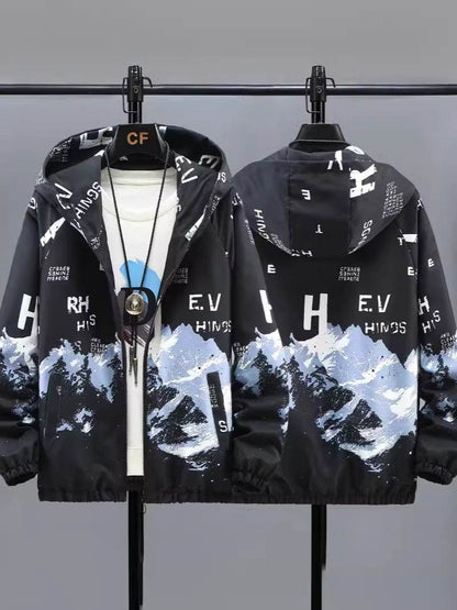 Buycenter Hooded Casual Men's Jacket - Trendy Striped Design in 2025 - Buy Center