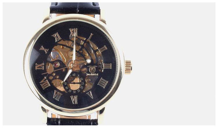 Buy Center Hollow Mechanical Watch - Luminous Display & Waterproof Design - Buy Center