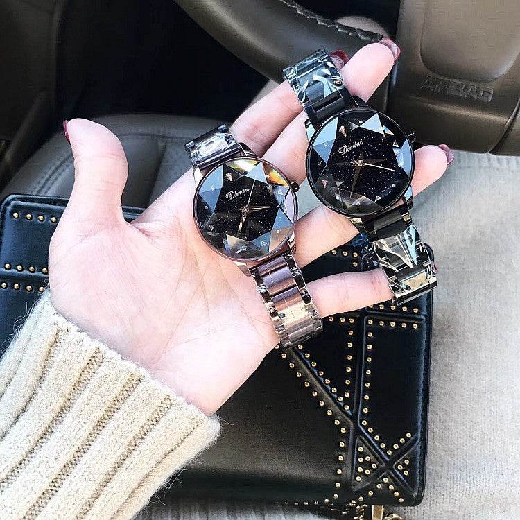 Buy Center Starry Sky Purple Steel Women's Dress Watch - Fashionable Quartz - Buy Center