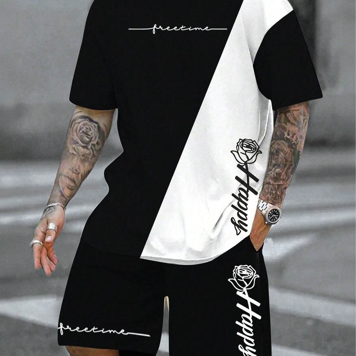 Buycenter Men's Casual 3D Digital Print Short Sleeve Shirt - Size XXS to 6XL - Buy Center