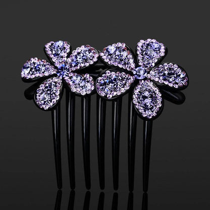 Inserting Comb Hair Ornament - Korean Bow with Sparkling Austrian Diamonds - Buy Center