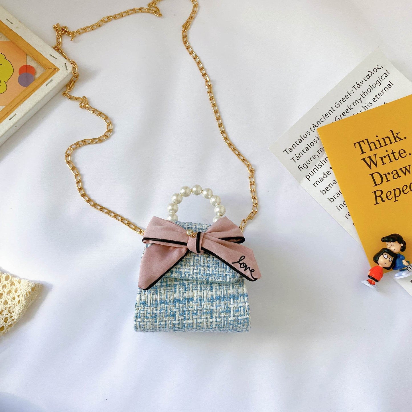 Pearl Handbag for Kids - Stylish Soft Woolen Messenger Bag 2025 - Buy Center