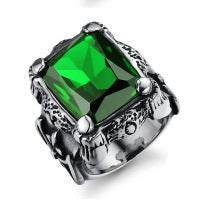 Stylish Titanium Steel Men's Zircon Ring - Trendy Geometric Design 2025 - Buy Center