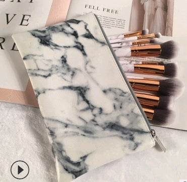 10 Marble Makeup Brush Set - Essential Premium Brushes for Flawless Looks - Buy Center