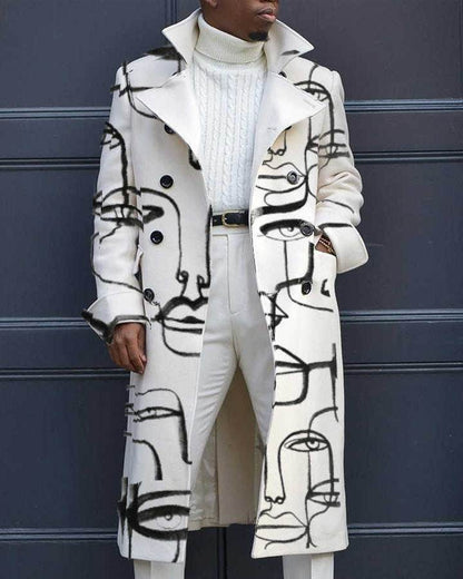 Men's Woolen Trench Coat - Stylish Stand Collar for Winter Fashion 2025 - Buy Center