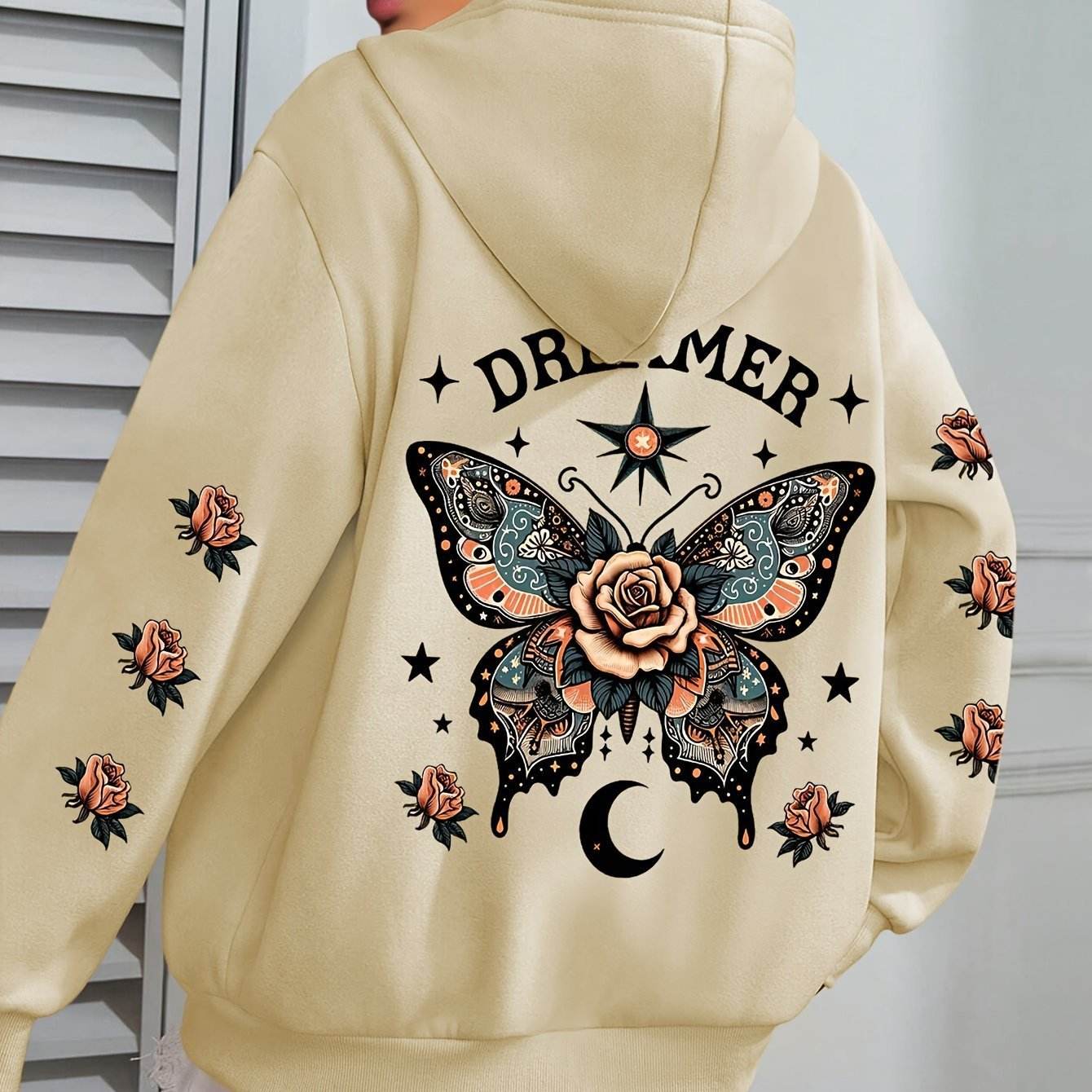 Women's Casual Letter Print Hoodie - Stylish Loose Fit & Drawstring - Buy Center
