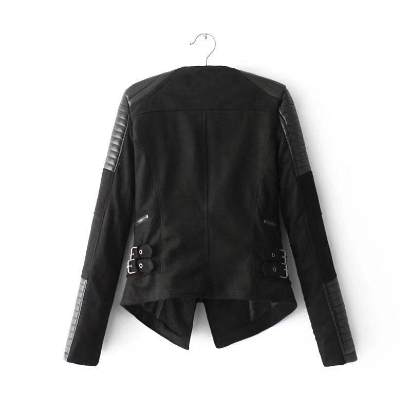 Buycenter Cropped Leather Jacket - Stylish European Design, Imitation Leather - Buy Center