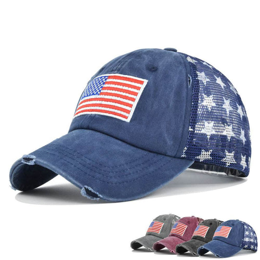 Buycenter American Flag Embroidered Cap - Adjustable Baseball Hat - Buy Center