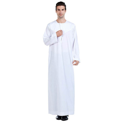 Elegant Middle Eastern Men's Robe - Cotton Blend with Stylish Embroidery - Buy Center