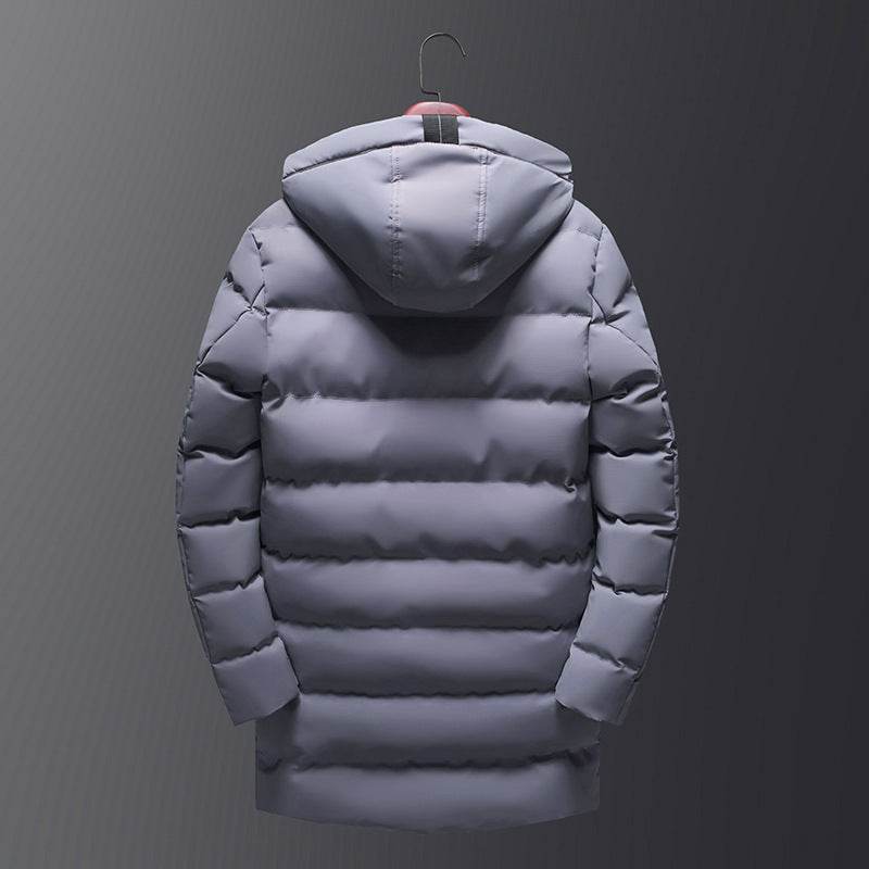 Buycenter Men's Thick Down Padded Jacket - Hooded for Winter Leisure - Buy Center