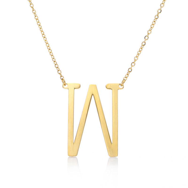 Fabulous Rose Gold Initial Letter Pendant Necklace - Premium K-Gold Design - Buy Center
