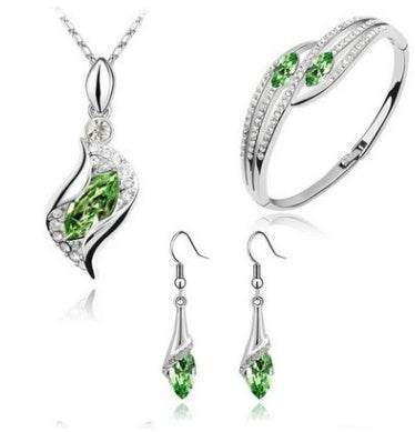 Angel Elf Jewelry Set - Austria Crystal Necklace, Earrings, & Bracelet - Buy Center