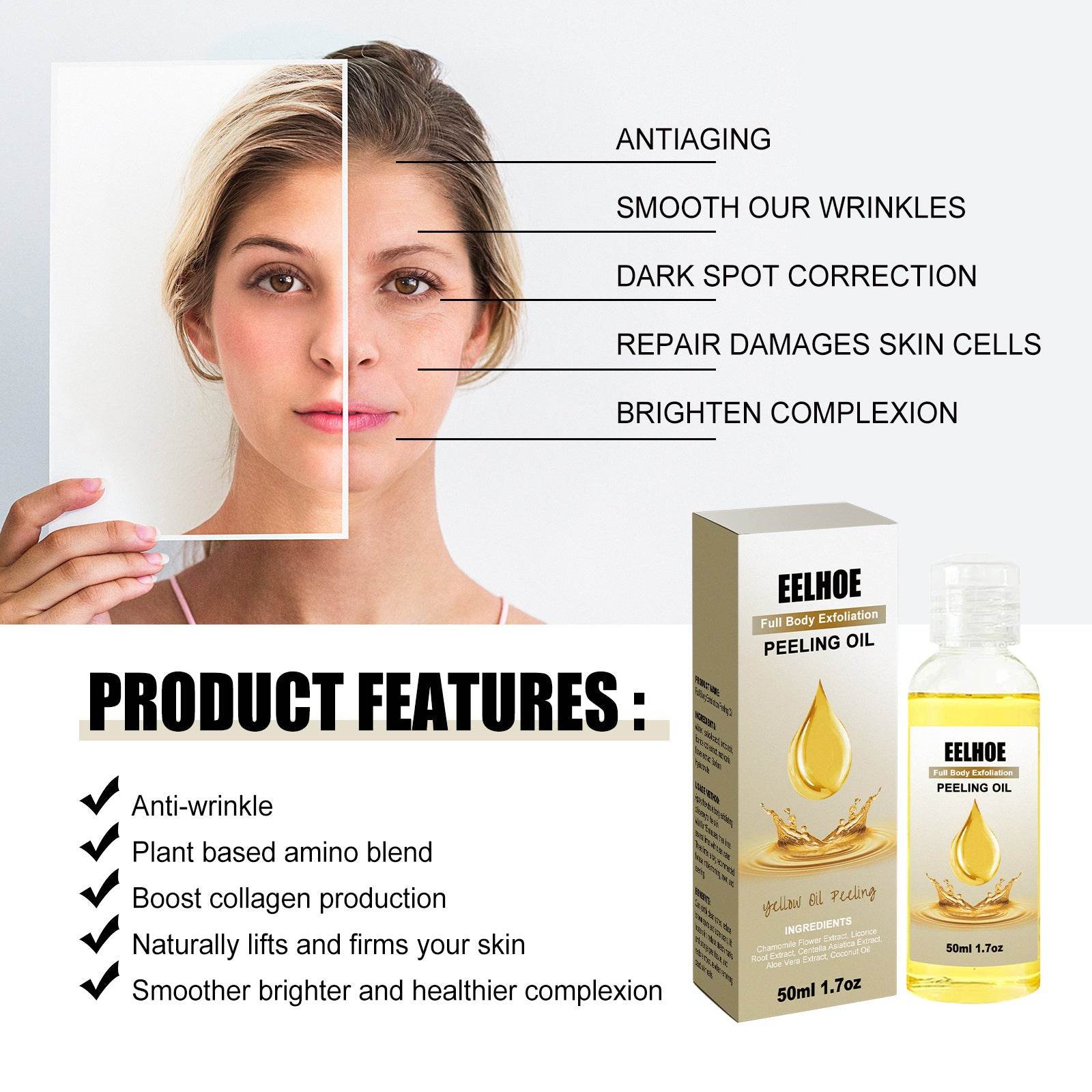 Delicate Brightening Body Exfoliating Oil - Nourishing Skin Care Essential - Buy Center