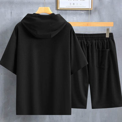 Trendy Summer Fat Man Suit for Men - Loose Fit Shorts & T-Shirt Set - Buy Center