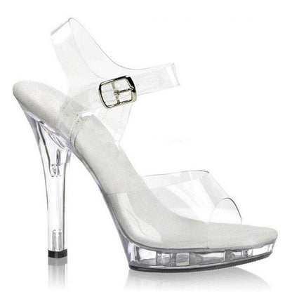 Crystal Sandals - Waterproof High Heels for Stylish Women, Platform Elevation - Buy Center