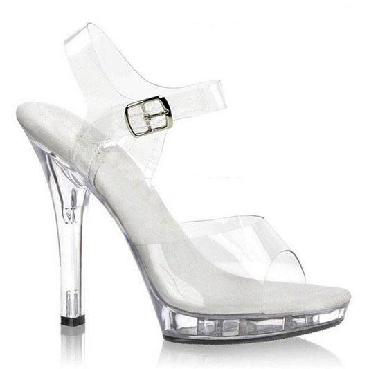 Crystal Sandals - Waterproof High Heels for Stylish Women, Platform Elevation - Buy Center