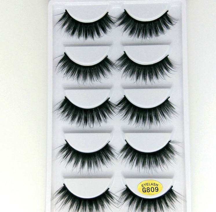 Luxurious 3D Mink Hair False Eyelashes - 5 Pairs for Stunning Volume - Buy Center