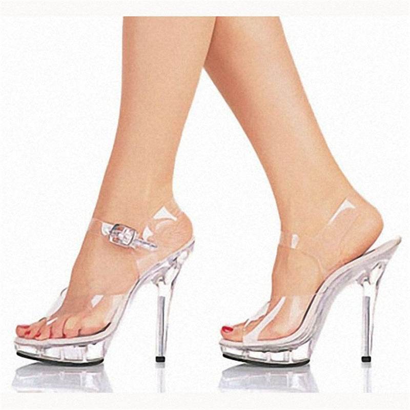 Crystal Sandals - Waterproof High Heels for Stylish Women, Platform Elevation - Buy Center