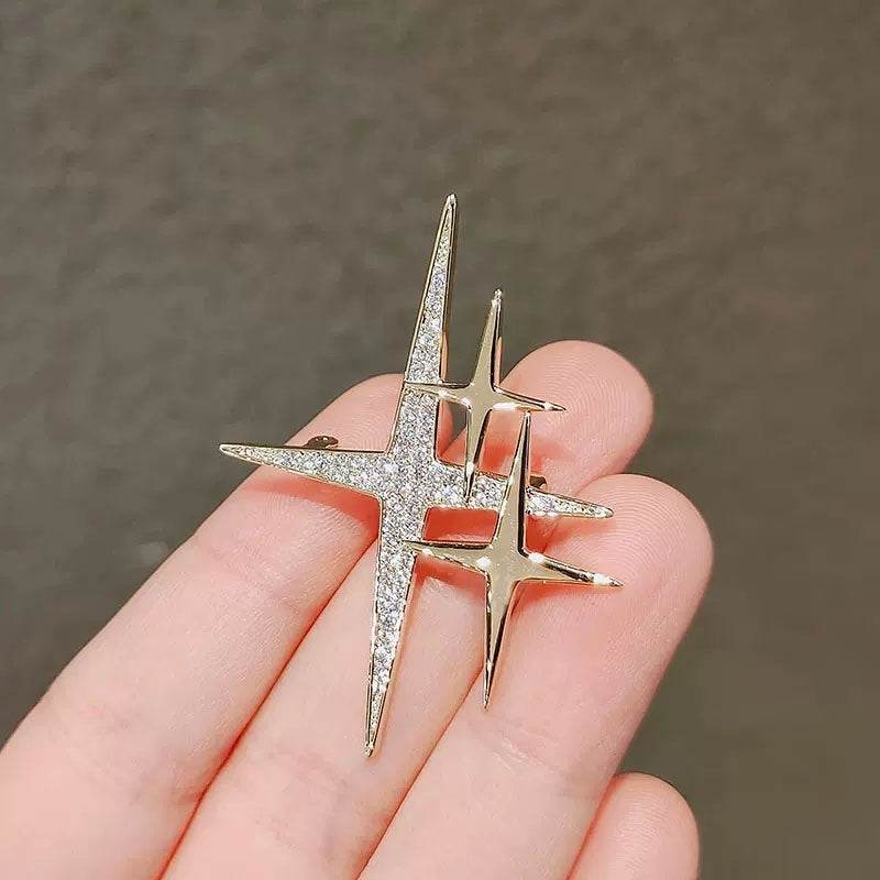 Buycenter XINGX Personalized Brooch - Creative Star Design in Gold & Silver - Buy Center