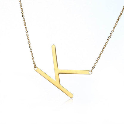 Fabulous Rose Gold Initial Letter Pendant Necklace - Premium K-Gold Design - Buy Center
