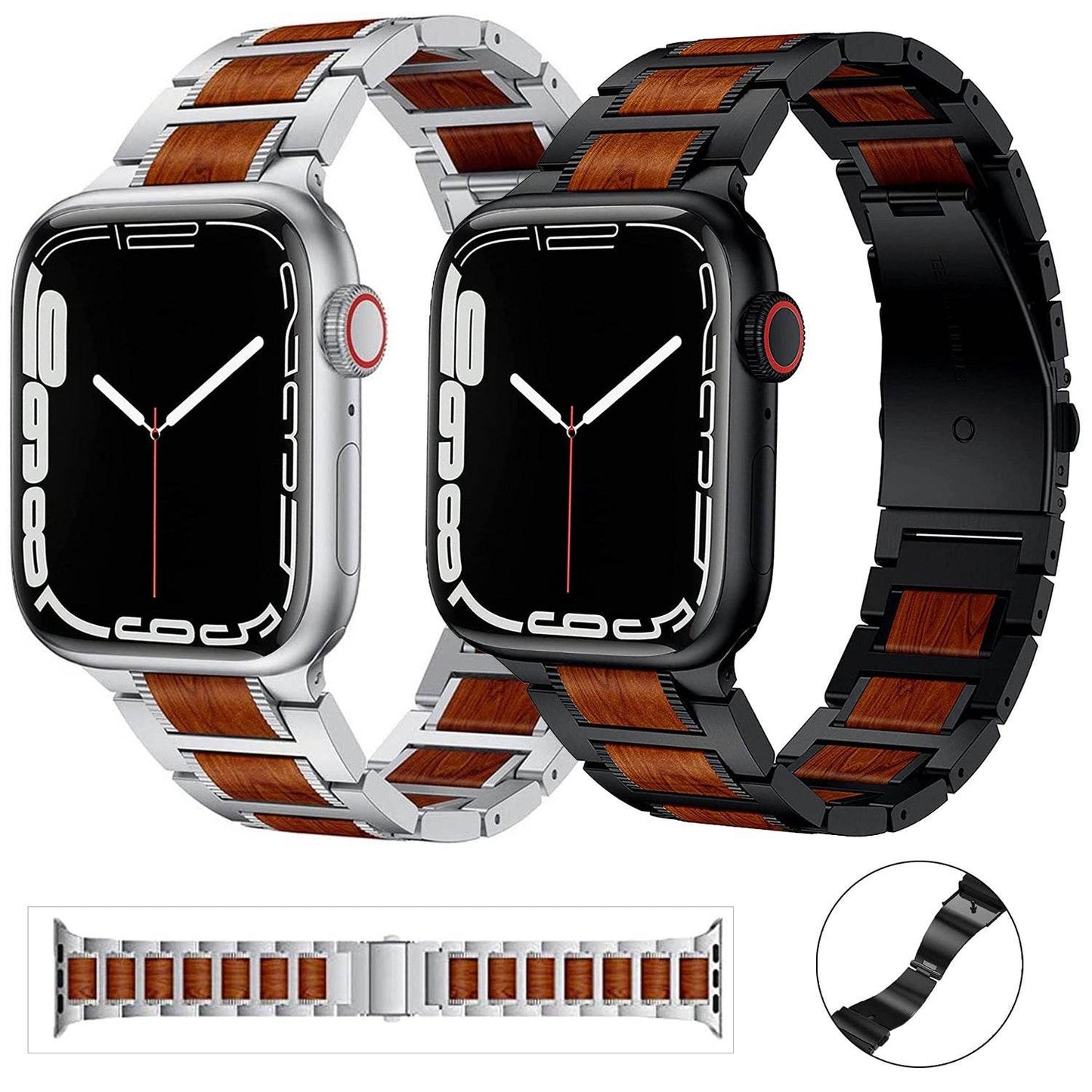 Creative Stainless Steel Sandalwood Watch Strap - Trendy & Versatile Fit - Buy Center