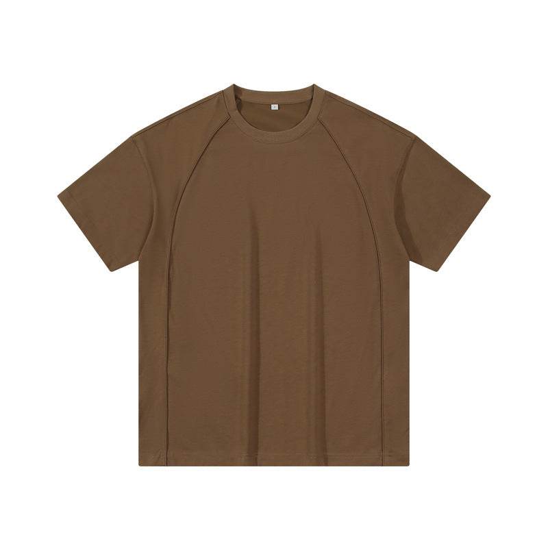 Men's Pure Cotton Short Sleeve T-Shirt - Solid Color, Japanese Style - Buy Center
