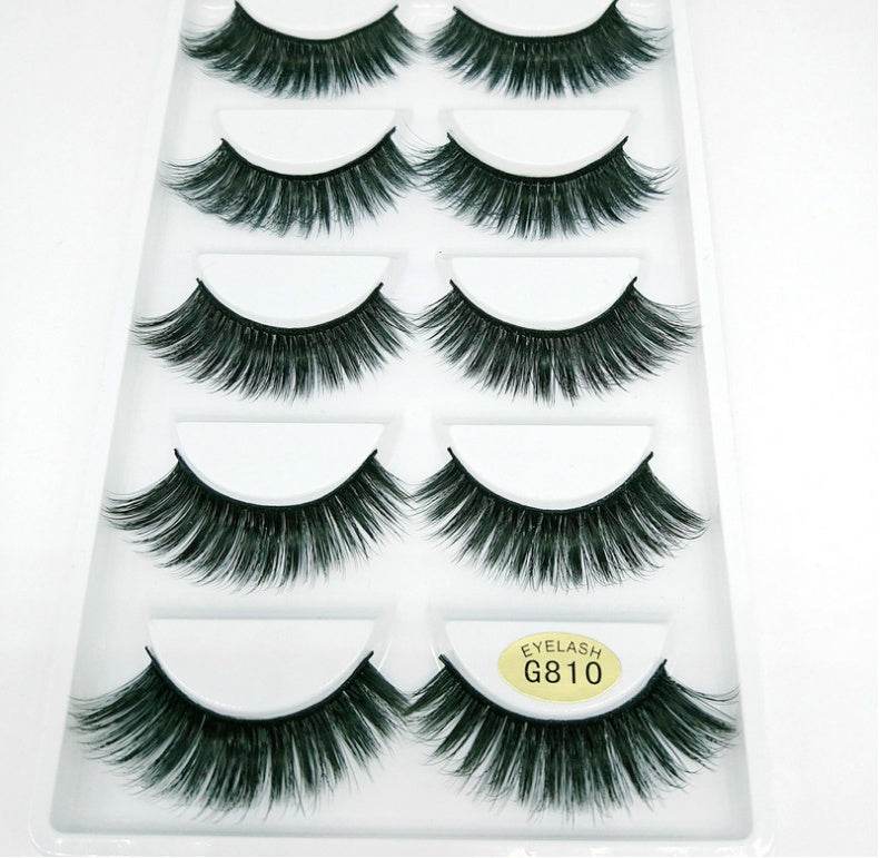 Luxurious 3D Mink Hair False Eyelashes - 5 Pairs for Stunning Volume - Buy Center