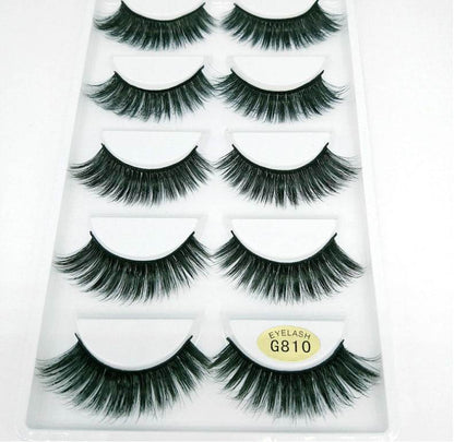 Luxurious 3D Mink Hair False Eyelashes - 5 Pairs for Stunning Volume - Buy Center