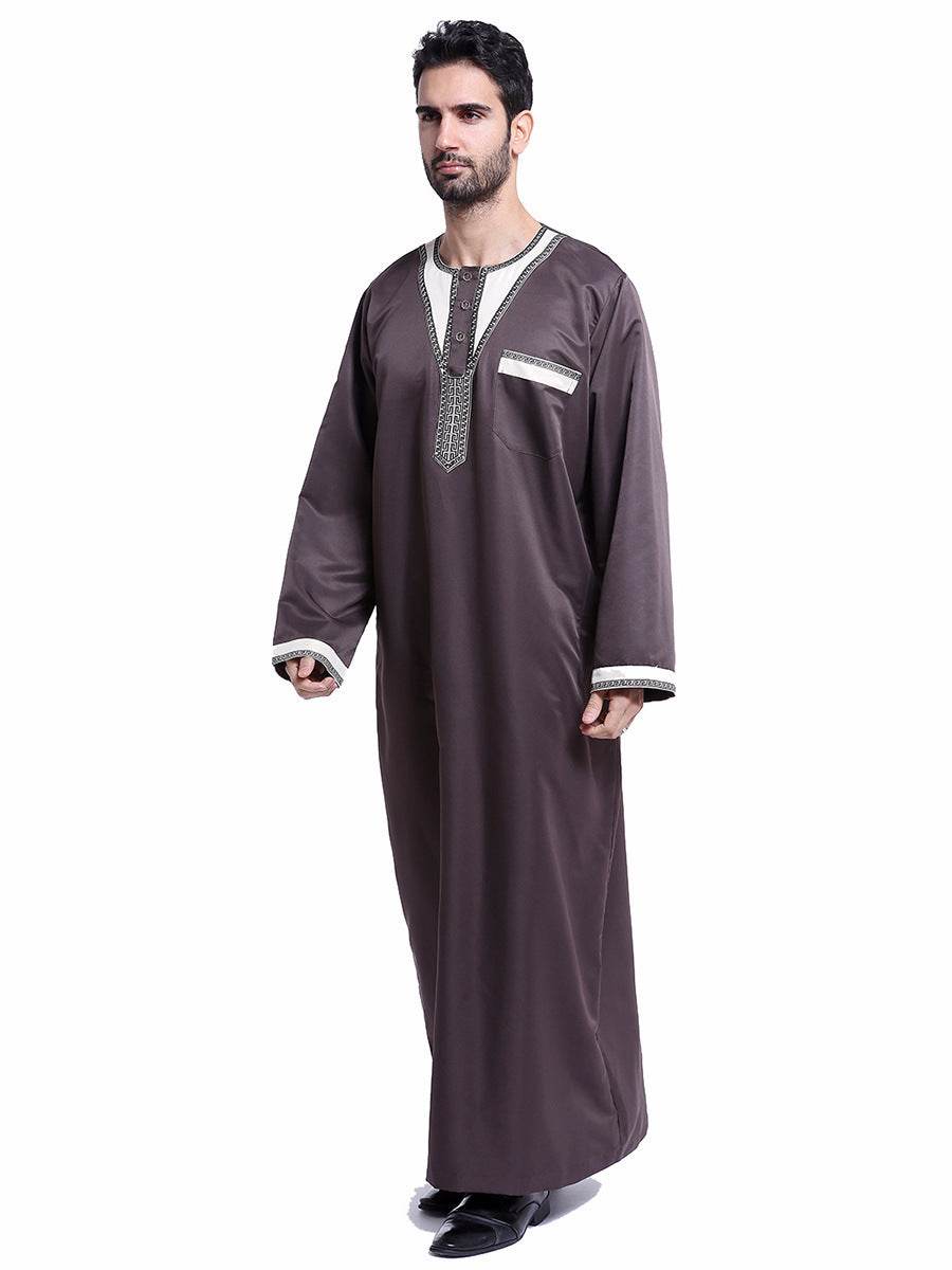 Elegant Arab Men's Robe - Stylish Embroidered National Clothing 2025 - Buy Center