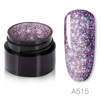 Sparkling Nail Gel Polish - 6 Color Options, Long-Lasting Shine - Buy Center