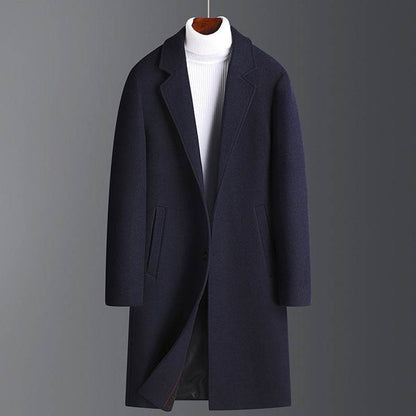 Korean Style Woolen Coat for Winter - Thick Velvet & Casual Elegance - Buy Center