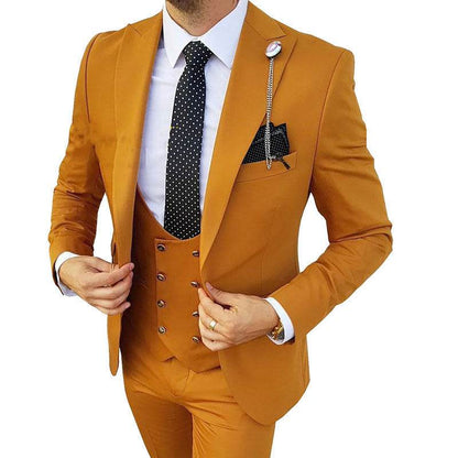 Stylish Men's Three Piece Suit - Lightweight Cotton for Any Occasion - Buy Center