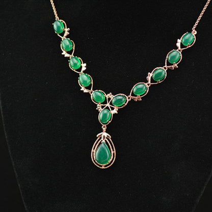 Elegant Natural Chalcedony Jewelry Set - Earrings & Hand Decoration - Buy Center