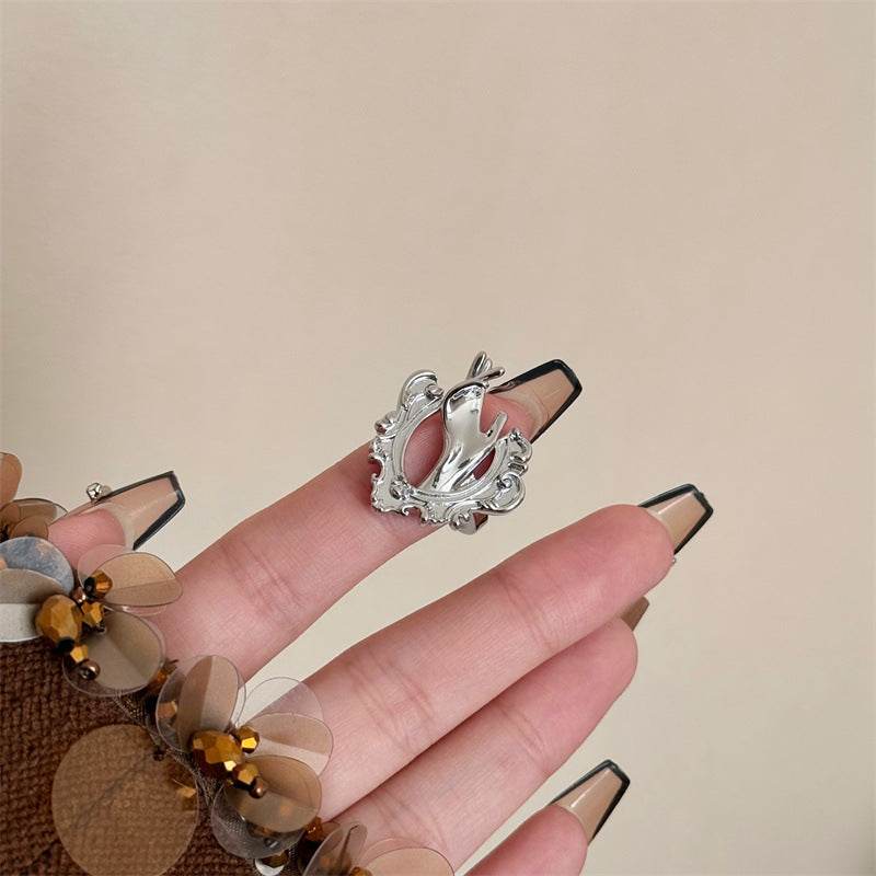 Ins Cold Wind Irregular Palm Ring - Real Gold Plated Alloy Design - Buy Center