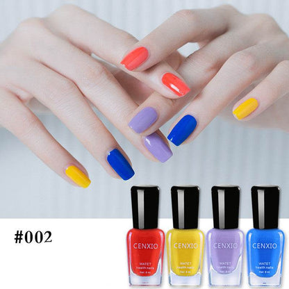 Water-Based Nail Polish Set - 4 Odorless Colors, Easy Peel-Off Formula - Buy Center