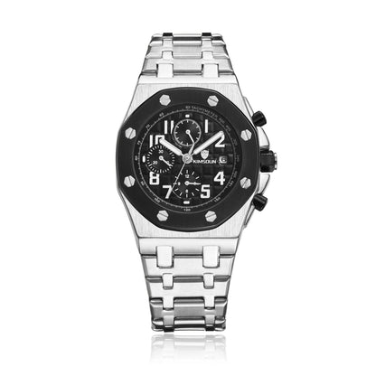 Three-Eye Waterproof Mechanical Watch - Stylish Automatic Timepiece 2025 - Buy Center