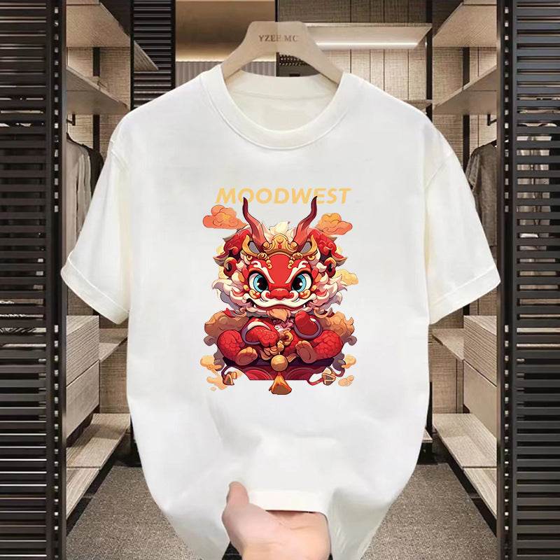 Buycenter High Street Printed Motorcycle T-Shirt - Short Sleeve for Casual Style - Buy Center