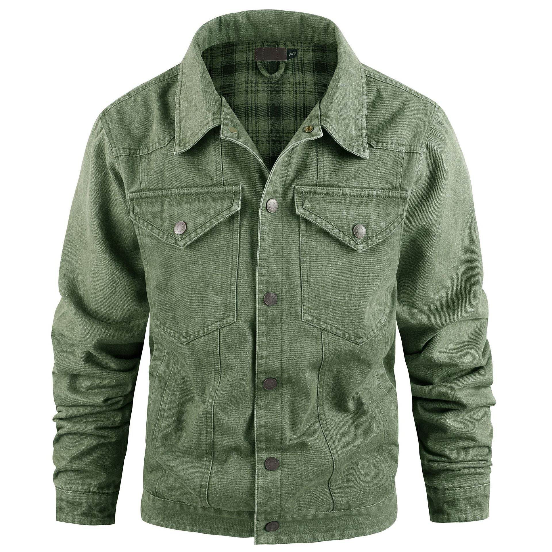 Buycenter Plus Size Casual Jacket - Stylish Cotton Denim Blazer for Men - Buy Center