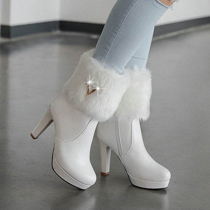 Chunky Heel Short Boots for Women - Stylish Autumn & Winter Booties - Buy Center