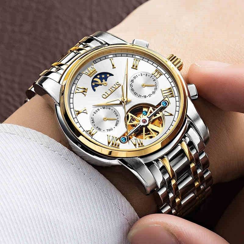 Men's Waterproof Mechanical Watch - Full-Automatic Stainless Steel Design - Buy Center