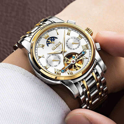 Men's Waterproof Mechanical Watch - Full-Automatic Stainless Steel Design - Buy Center