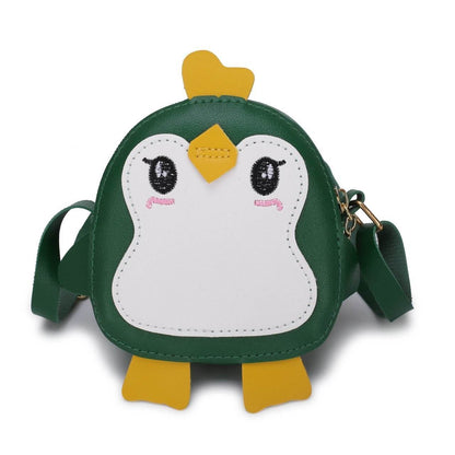 Cartoon Penguin Shoulder Bag for Kids - Soft PU, Zipper Closure Fun - Buy Center