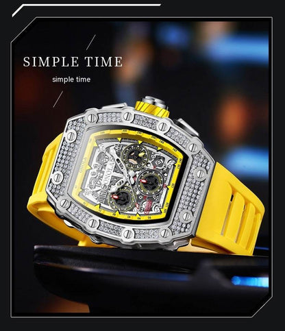 Buycenter Multi-functional Mechanical Watch - Full Diamond Fashion Style - Buy Center