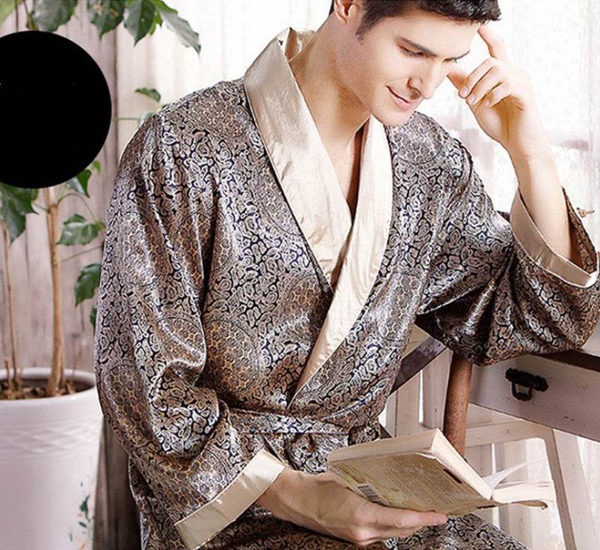 Men's Silk Nightgown - Premium Comfortable Sleepwear for Summer Leisure - Buy Center