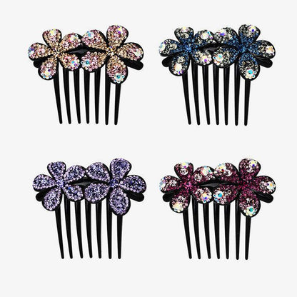 Inserting Comb Hair Ornament - Korean Bow with Sparkling Austrian Diamonds - Buy Center